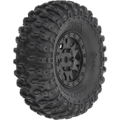 Biztonságos vásárlás Pro-Line kerékpár 1:24, Hyrax gumik, Impulse H7 fekete tárcsa (4)