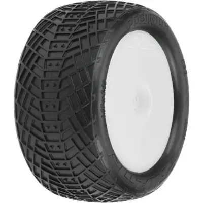 Különleges ajánlat Pro-Line kerékpár 2.2", Positron MC Buggy hátsó gumiabroncsok, Velocity H12 fehér tárcsa (2)