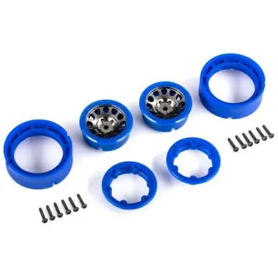 Utolsó esély Traxxas 1.0" Method 105 beadlock fekete és kék (2)