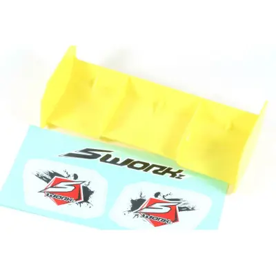 Expressz kézbesítés SWORKz 1/8 Off Road PRO Race hátsó szárny, sárga, 1 db.