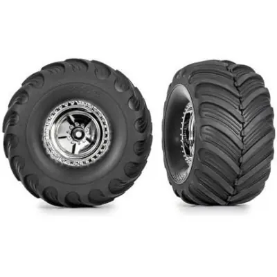 Csak ma Traxxas kerék 1.2", króm keréktárcsa, Terra Groove gumik (2)