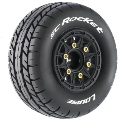 SC-ROCKET 1/10, 12 mm, 14 mm és 17 mm-es levehető imbuszfejű fej, fekete korongokkal, 2 db Akció