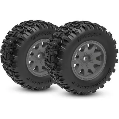 Traxxas kerék 2.1/2.6", szürke tárcsa, Sledgehammer gumik (hátul) (2) Szuper akció