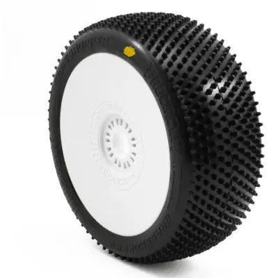 Csak ma GRASSHOPPER V4 BUGGY A2 (PUHA) ragasztott gumik, fehér tárcsák, 2 db.