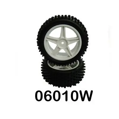 Kedvezményes ár BUGGY Gumi - komplett ragasztott, 1/10, első fehér, 2 db