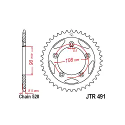 JTR491 Hátsó lánckerék Kedvezmény