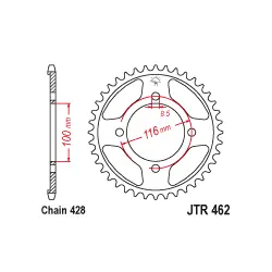 Kedvezmény JTR462 Hátsó lánckerék
