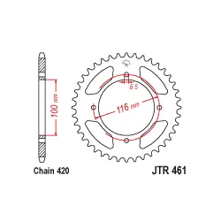 JTR461 Hátsó lánckerék Újdonság