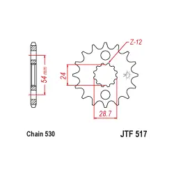 Újdonság JTF517 első lánckerék