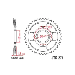JTR271 Hátsó lánckerék Exkluzív ajánlat