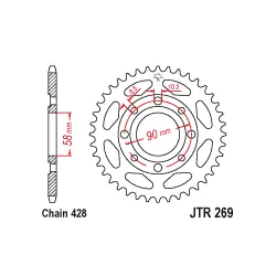 Legjobb ár JTR269 Hátsó lánckerék