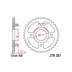 JTR267 Hátsó lánckerék Korlátozott ajánlat