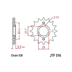 Szuper ajánlat JTF516 első lánckerék