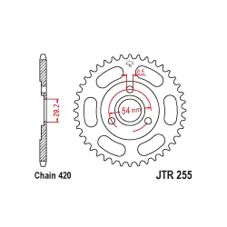 JTR255 Hátsó lánckerék Legkelendőbb