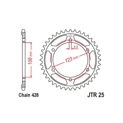 JTR25 Hátsó lánckerék Prémium