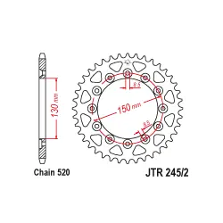Szezonális akció JTR245/2 Hátsó lánckerék