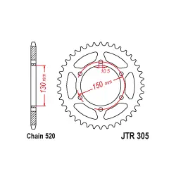 JTR305 Hátsó lánckerék Exkluzív ajánlat