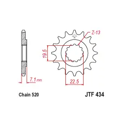 JTF434 első lánckerék Legkelendőbb