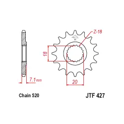 JTF427 első lánckerék Szuper ajánlat