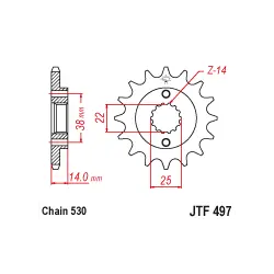 JTF497 első lánckerék Szuper akció