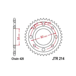 JTR214 Hátsó lánckerék Korlátozott ajánlat