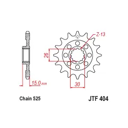 JTF404 első lánckerék Újdonság