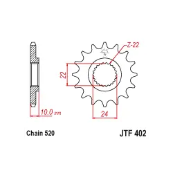 JTF402 első lánckerék Utolsó esély