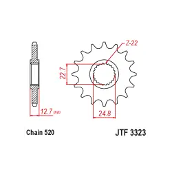 JTF3323 első lánckerék Vedd meg most