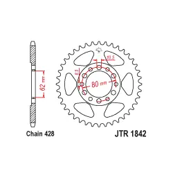 Biztonságos fizetés JTR1842 Hátsó lánckerék