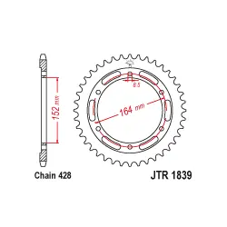 JTR1839 Hátsó lánckerék Árengedmény