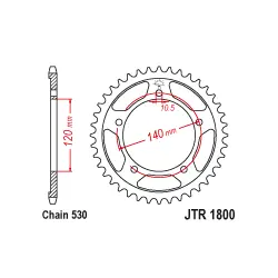 JTR1800 Hátsó lánckerék Prémium