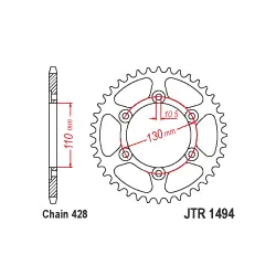 JTR1494 Hátsó lánckerék Kiárusítás