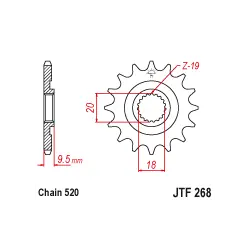 Rendeld meg most JTF268 első lánckerék