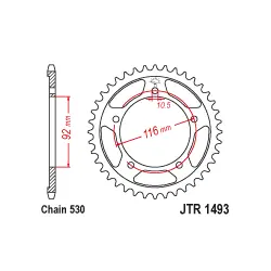 Szuper akció JTR1493 Hátsó lánckerék