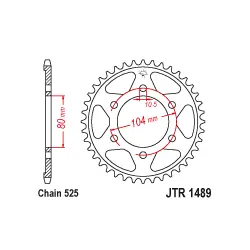 JTR1489 Hátsó lánckerék Gyors kiszállítás