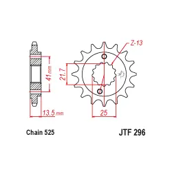 JTF296 első lánckerék Szuper ajánlat