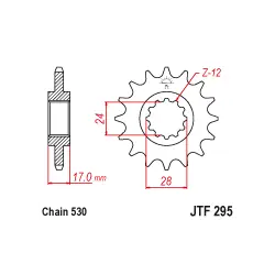 Ingyenes szállítás JTF295 első lánckerék