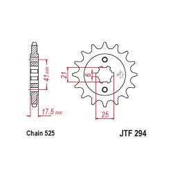 Expressz kézbesítés JTF294 első lánckerék