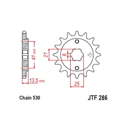 JTF286 első lánckerék Prémium