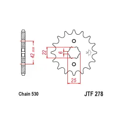 JTF278 első lánckerék Prémium