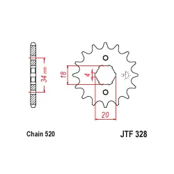 Kedvezmény JTF328 első lánckerék