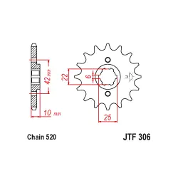 Akciós ár JTF306 első lánckerék