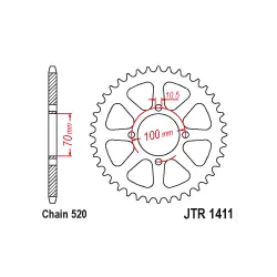 Vásárlói kedvenc JTR1411 Hátsó lánckerék