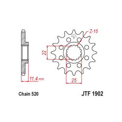 JTF1902 első lánckerék Legkelendőbb