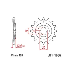 Akció JTF1606 első lánckerék