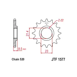Kiárusítás JTF1577 első lánckerék