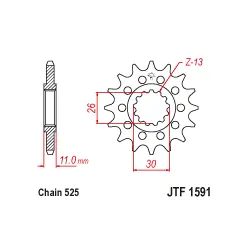 Szuper ajánlat JTF1591 első lánckerék