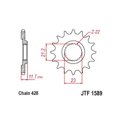 Vedd meg online JTF1589 első lánckerék
