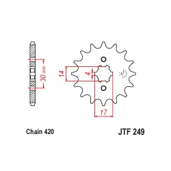 JTF249 első lánckerék Újdonság