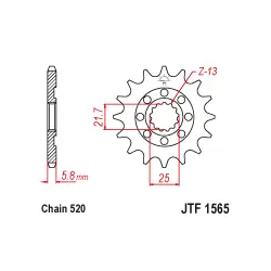 Kiárusítás JTF1565 első lánckerék